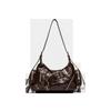 2026 Women's Retro Motorcycle Single Shoulder Bag - Large Capacity Versatile PU Leather Crossbody