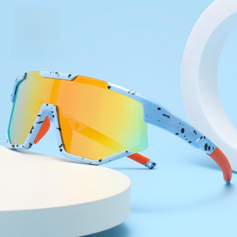 Kids Sunglasses Uv400 Polarized Full Frame Silicone For Outdoor Play And Cycling