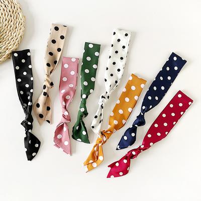 Ladies' Polka Dot Small Long Strip Ribbon Fashionable Scarf Tie Neck High-end Belt Slender Narrow Scarf