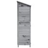 Garden Shed Gray 106 x 56 x 176.5 cm Solid Spruce Wood