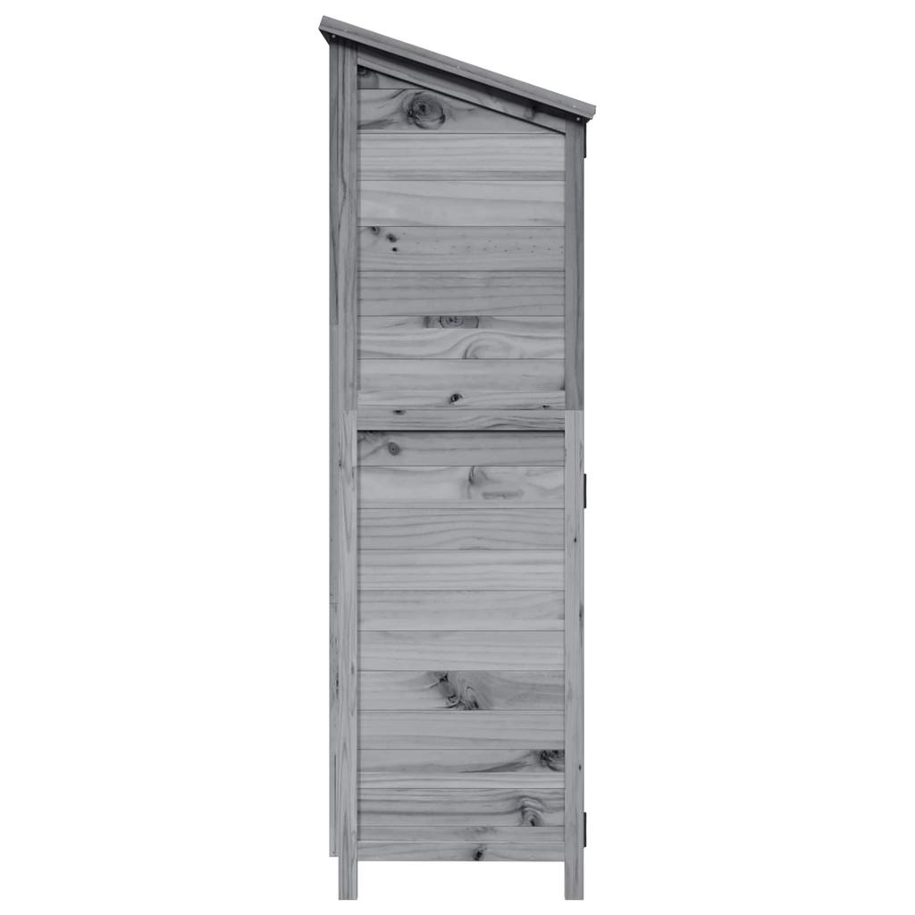 Garden Shed Gray 106 x 56 x 176.5 cm Solid Spruce Wood