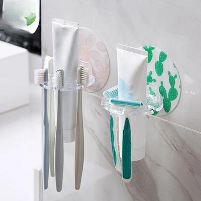 1PC Plastic Toothbrush Holder Toothpaste Storage Rack Shaver Tooth Brush Dispenser Bathroom Organizer Accessories Tools GUANYAO