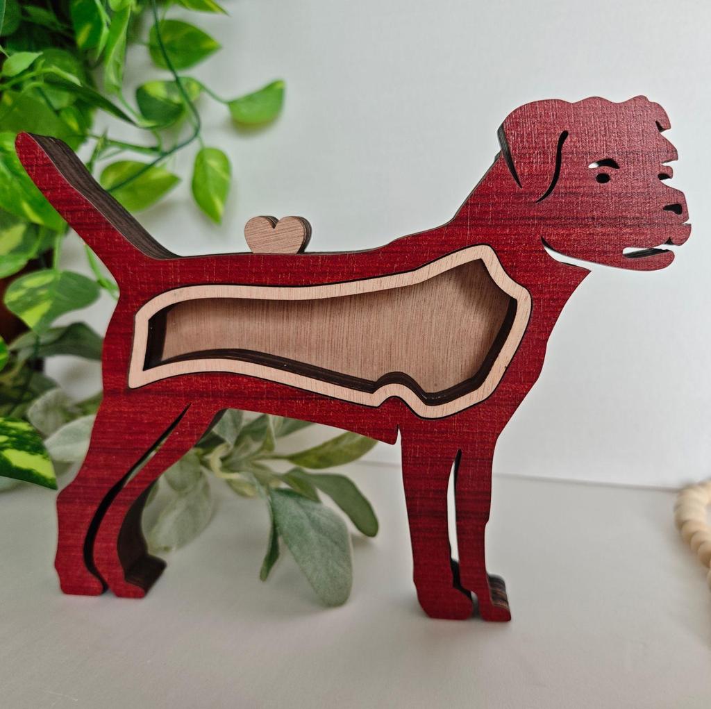 Solid Wood Handwritten Name Dog Hair Memorial Box My Pet's Fur Container Storage Box Pet Ashes Box Pet Memories Collecting Box