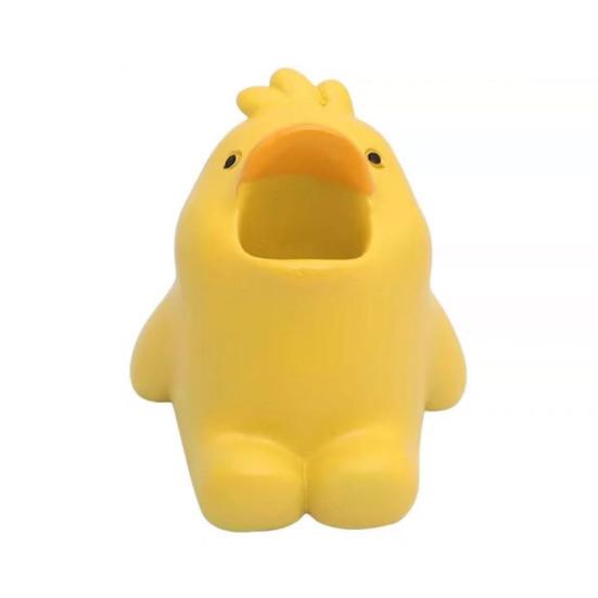 Cartoon Animal Toothbrush Holder Resin Bathroom Organizer Stand for Toothbrushes Paste Adorable Desk Decor for Sink Countertop Multi-Purpose Storage