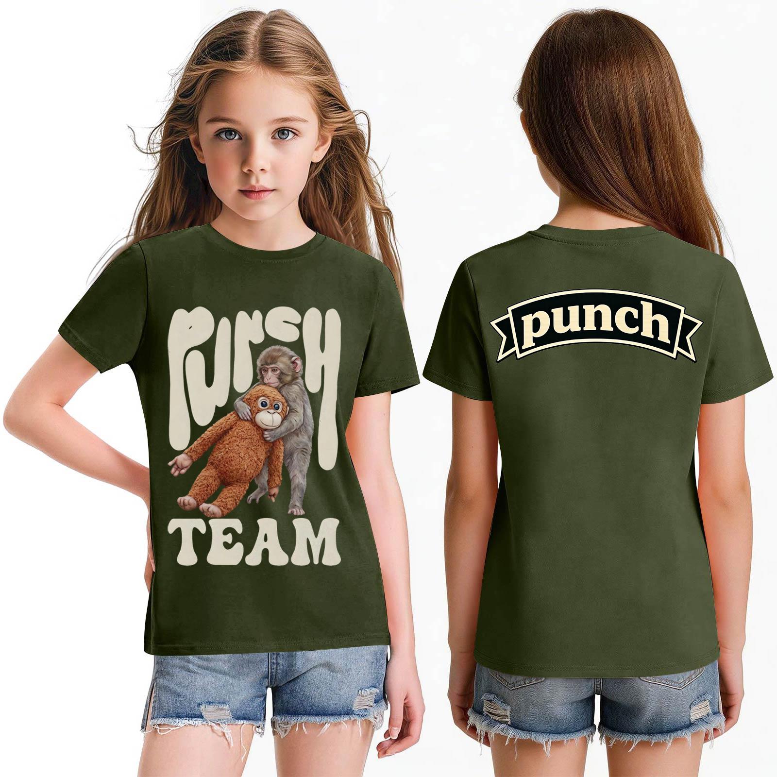 

Children s Short Sleeve Tops Casual Print T Shirt Round Neck Pullover Blouse 100 армия зеленый