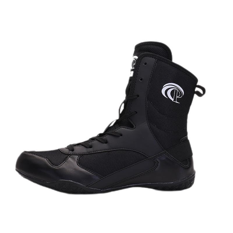 Boxing Shoes Men's and Women's Martial Arts Sanda Competition Training Non-slip Wear-resistant Light Fighting Free Fighting Wrestling Shoes