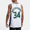 Nike Dri-FIT NBA Milwaukee Bucks Giannis No.34 Jersey 'White' Men's DB4035-100