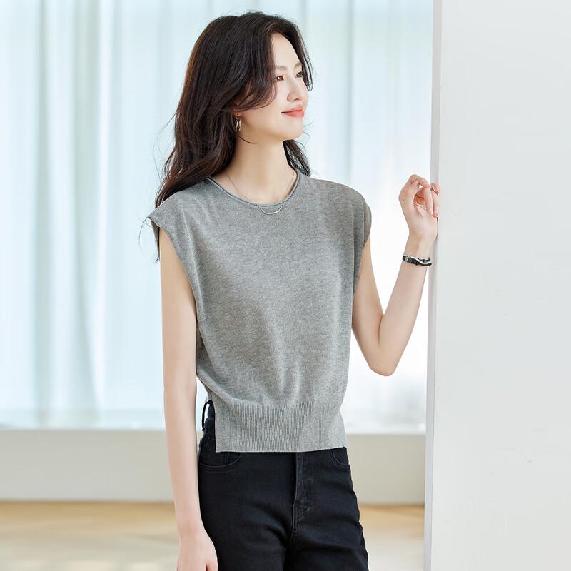 CARBAMMI Women's Linen Blend Knit Sleeveless Vest Top