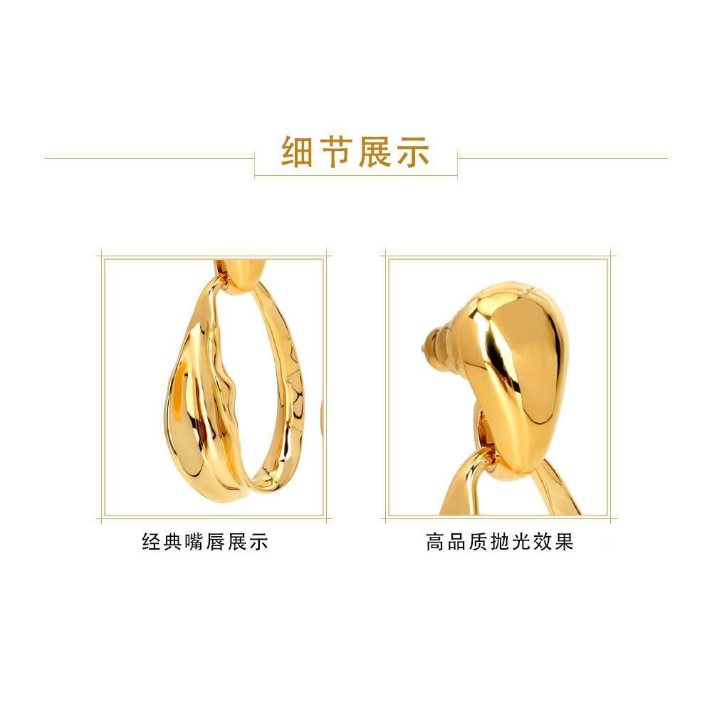 Earrings Women's Fashion Design Gold Ethnic Naked Body European and American Style Polka Dot Earrings Haisheng Jewelry