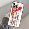 Authentic Airline Boarding Pass Phone Case For iPhone 14 11 12 13 15 16 Pro Max Mini X XR XS MAX Plus Silicone Cover Case