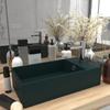Bathroom Sink with Overflow Dark Ceramic