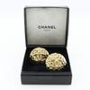Chanel COCO Mark Earring Matelasse Vintage Plated Gold 41.9g Women Used