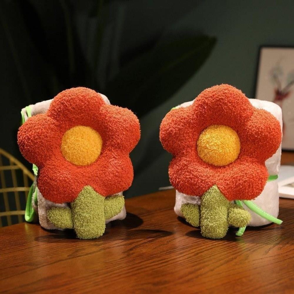 Thickened Flower Roll Blanket Warm Cover Blanket Decorative Blanket Napping Blanket  Dormitory