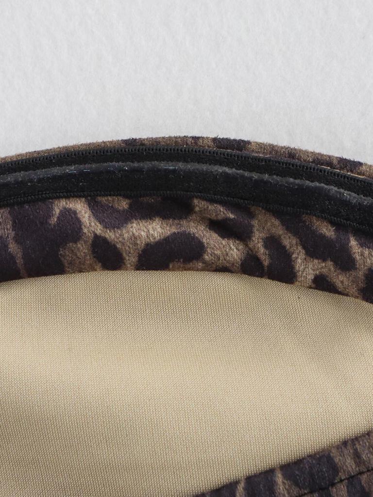 2025 Spring Women's European & American Style Leopard Print Strapless Puff Skirt