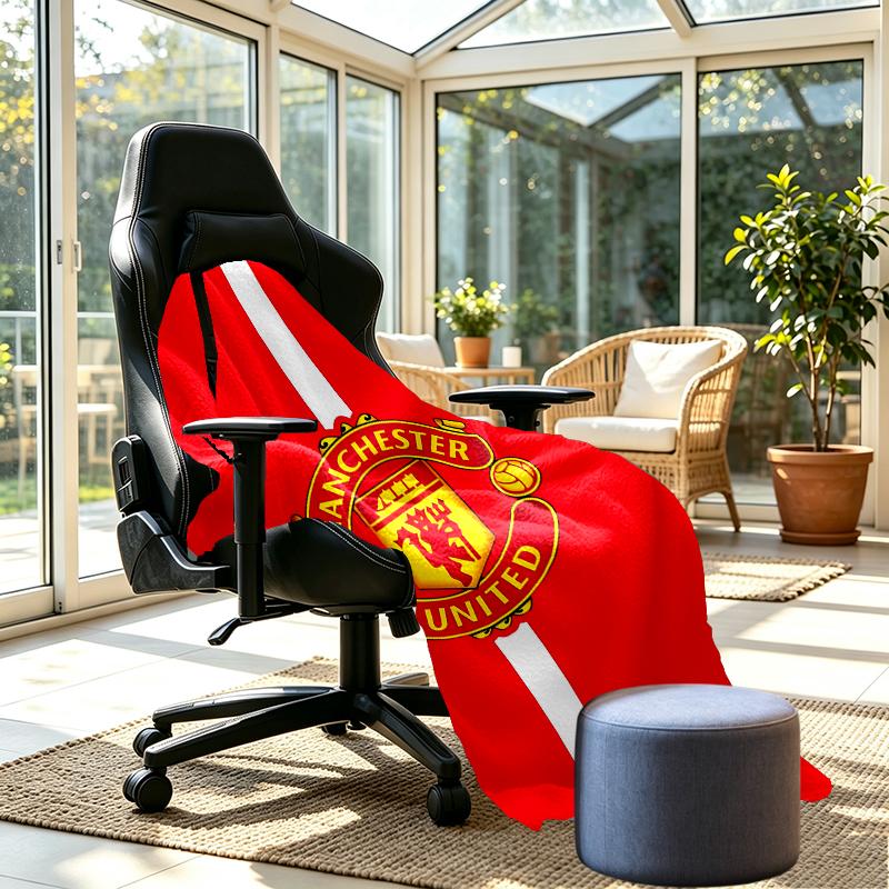 Manchester United F.C. Decke mit Aufdruck - Weich & Bequem, für Schlafzimmer, Reise, Sofa, Heimdekoration - Geburtstags-Weihnachtsgeschenk für Freunde