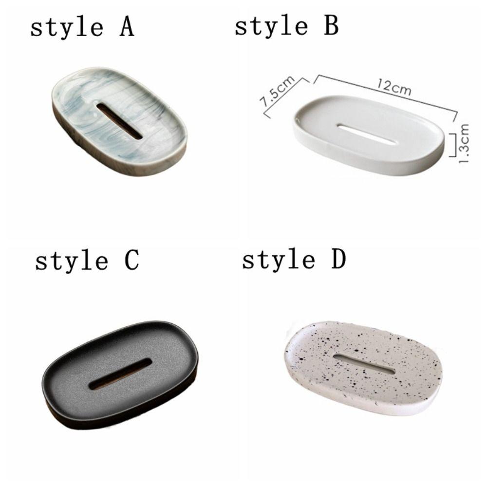 Creative Light Luxury Oval Soap Box Elegant Thickened Soap Storage Tray Nordic Ceramics Soap Dish Hotel