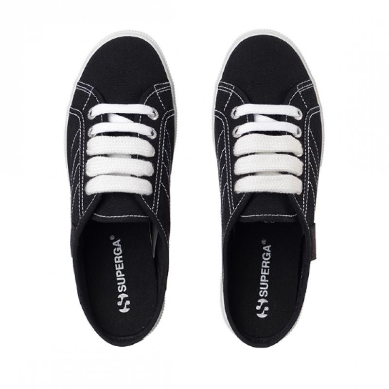 Superga S7112mw951 Superga 3061 Stitch Mule Black White