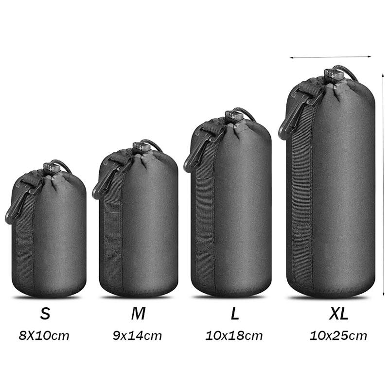 4 szt. Wodoodporna Torba na Obiektyw Aparatu Etui ze Sznurkiem z Haczykiem do Canon Sony Nikon Akcesoria do Obiektywów Aparatów Dslr