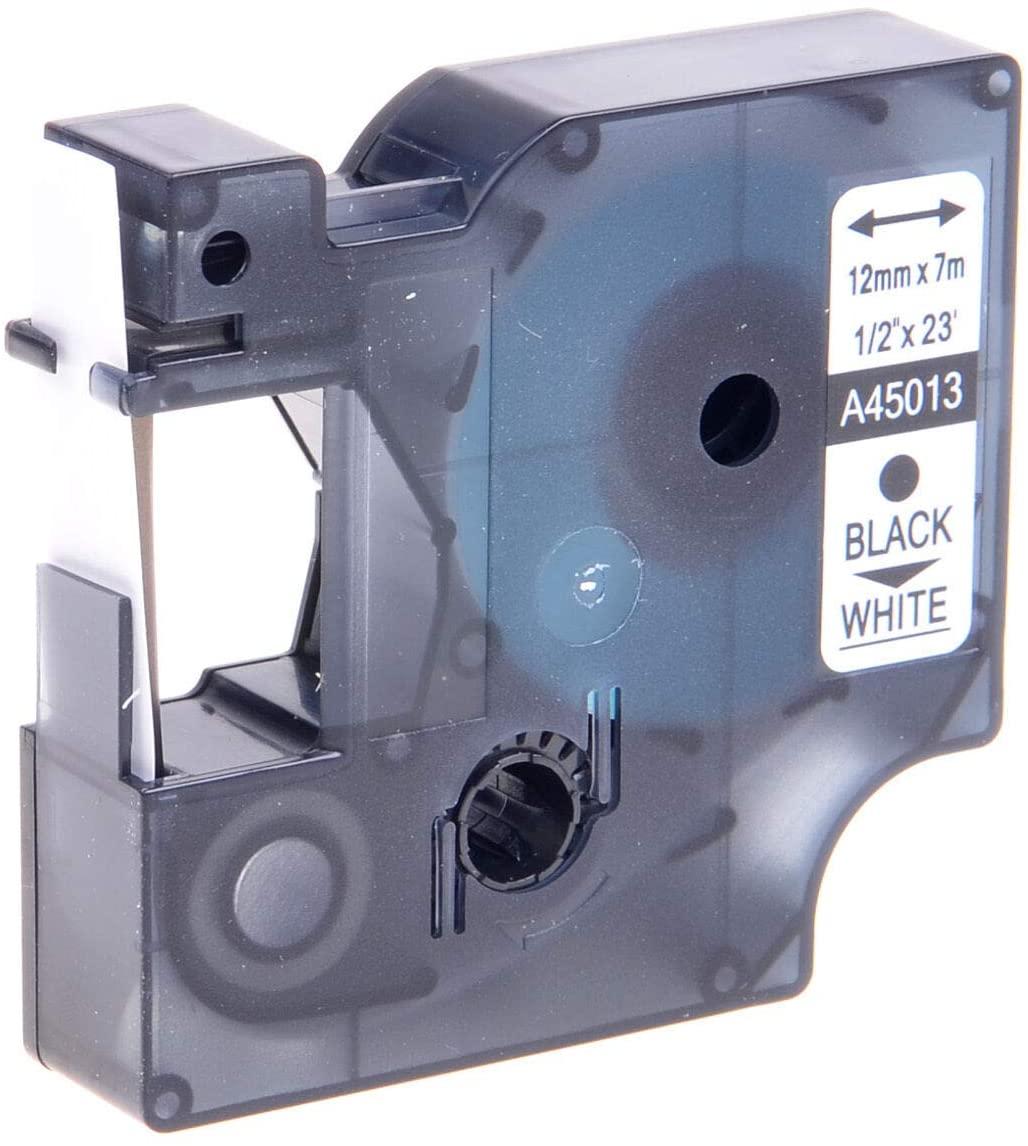 

PET Black On White Label Tape For Dymo 45013(s072053) 7mx12mm Self-adhensive 12mm black on white 45013#1