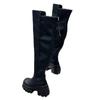 Leather Chunky Women High Boots Platform Fashion High Heels Boots 2025 Trend Winter Goth Gladiator Pumps Motorcycle Botas Mujer