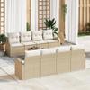 VidaXL Ensemble de Canapés de Jardin 9 Pièces avec Coussins Beige en Rotin Synthétique 3345971