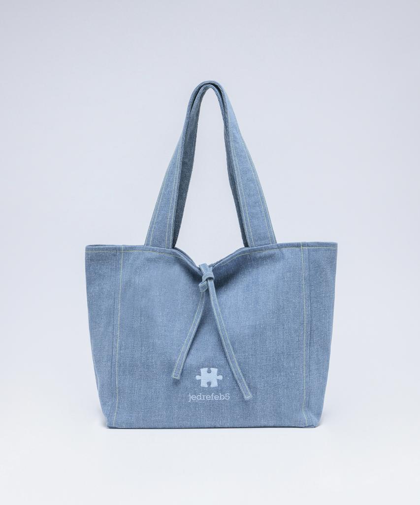 Jedrefeb5 Puzzle Reverse Big Bag Light Blue