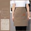 Half Length Waterproof Waist Apron Women Catering Waiter Short Work Apron Restaurant