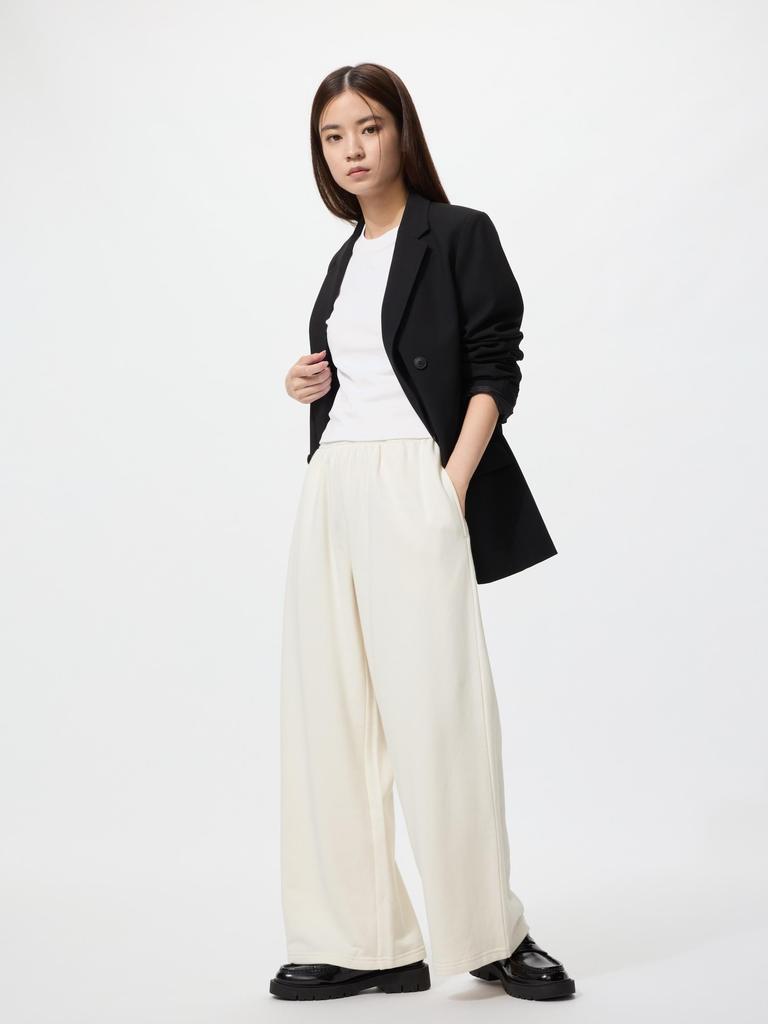 Uniqlo Sweat Wide Pants Short Length Model