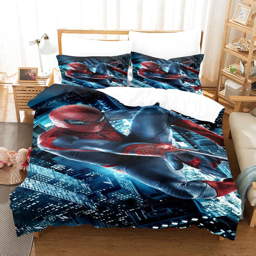 Bedding Three-Piece Set 3D Digital Cartoon Animation Microfiber Duvet Set