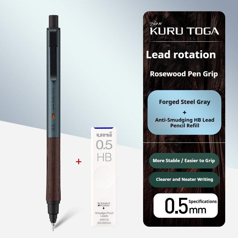 uni M5-KH Ulepszony ołówek mechaniczny KuruToga z automatycznym obrotem, 0,3/0,5 mm Estetyczny design Metalowy i drewniany korpus Jakość japońska Artykuły piśmiennicze
