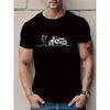 Maglietta Grafica Divertente da Uomo per Motociclisti e Biker | Leggera Vestibilità Rilassata Girocollo Manica Corta T-shirt Casual con Design di un Motociclista, Per Tutte le Stagioni
