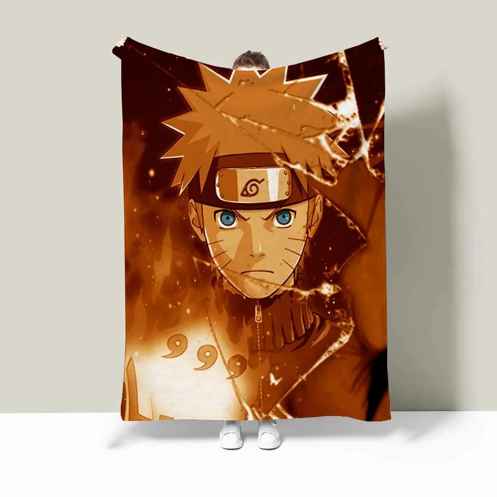 Koc flanelowy Naruto na sofę, zimowy, puszysty, w kratę, luksusowy, dla dorosłych, ręcznik plażowy, dom i dekoracja, pościel z mikrofibry