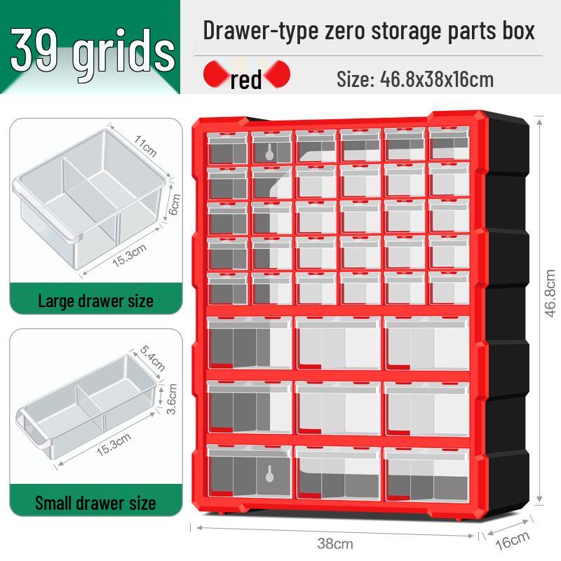 Parts Storage Cabinet with Drawers for Electronics, Hardware, & Screws