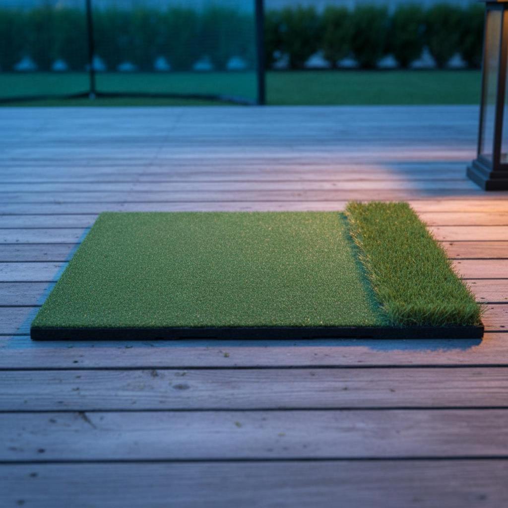 Golf Practice Mat Indoor Outdoor Use Hitting NonSlip Base for Beginners 120150cm Green