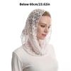 Lace Trimmed Headscarf Breathable Scarf For Women Lightweight Polyester Daily Wear And Outside Use