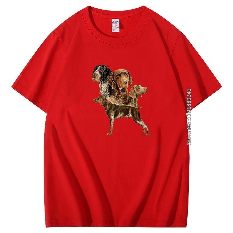 Summer Mens Short Sleeve Tshirt Funny German Shorthaired Pointer Graphic T Shirts Dog Print Casual Cotton Tops Man Tees
