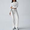 Autumn/winter Women's Y2K Casual Sports Style Slim Long Sleeve Top Lace-up Pants Suit