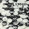 Ceramic Craft Four-Eye Button Rhombus Face Black And White Button Light Luxury Elegant Cardigan Shirt Clothing Button