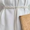 Temperament Elegant Waist Belt 100cm Pearl Belt Fashion Pearl Waist Chains  Girls Dress Strap