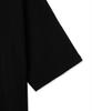 NOIRER Pleated Semi-Overfit Half T-Shirt (Black)