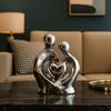 Keramik Paar Statue Umarmendes Paar Figur Romantische Liebende Skulptur für Hochzeitstag Valentinstag TV-Ständer Regal Deko