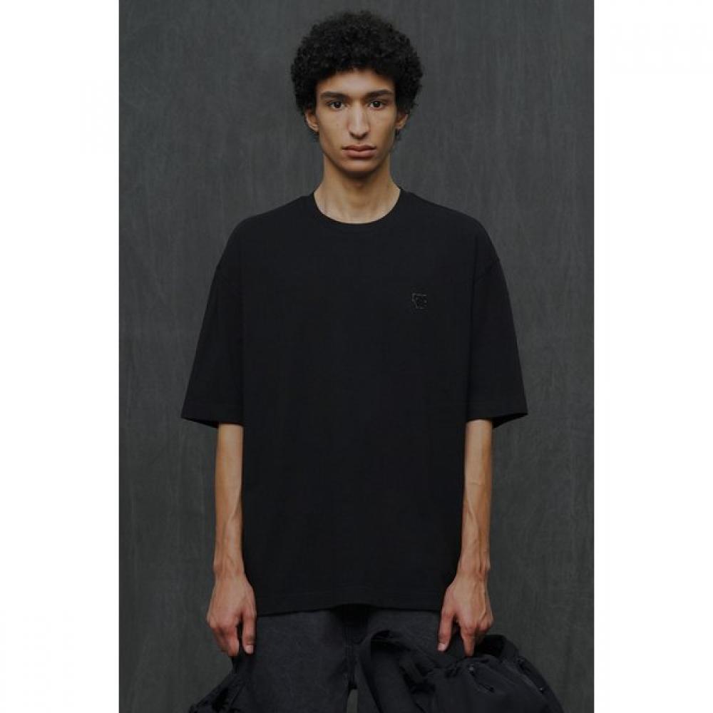 Customellow Black Basic Half T shirT cqTam25411bkx