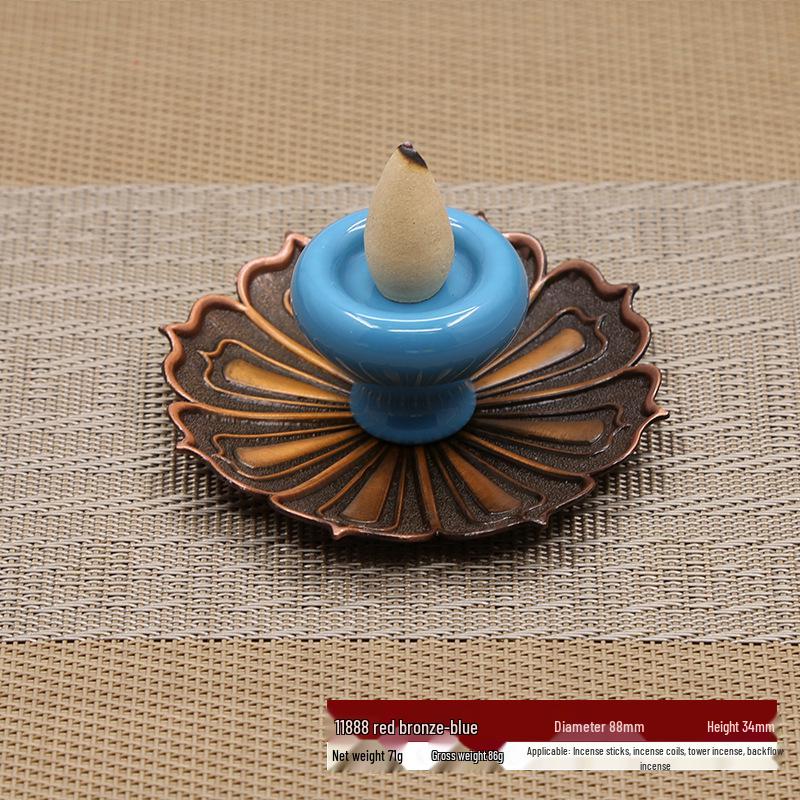 Large Ceramic Sandalwood Incense Burner for Indoor Aromatherapy & Mosquito Coil Holder