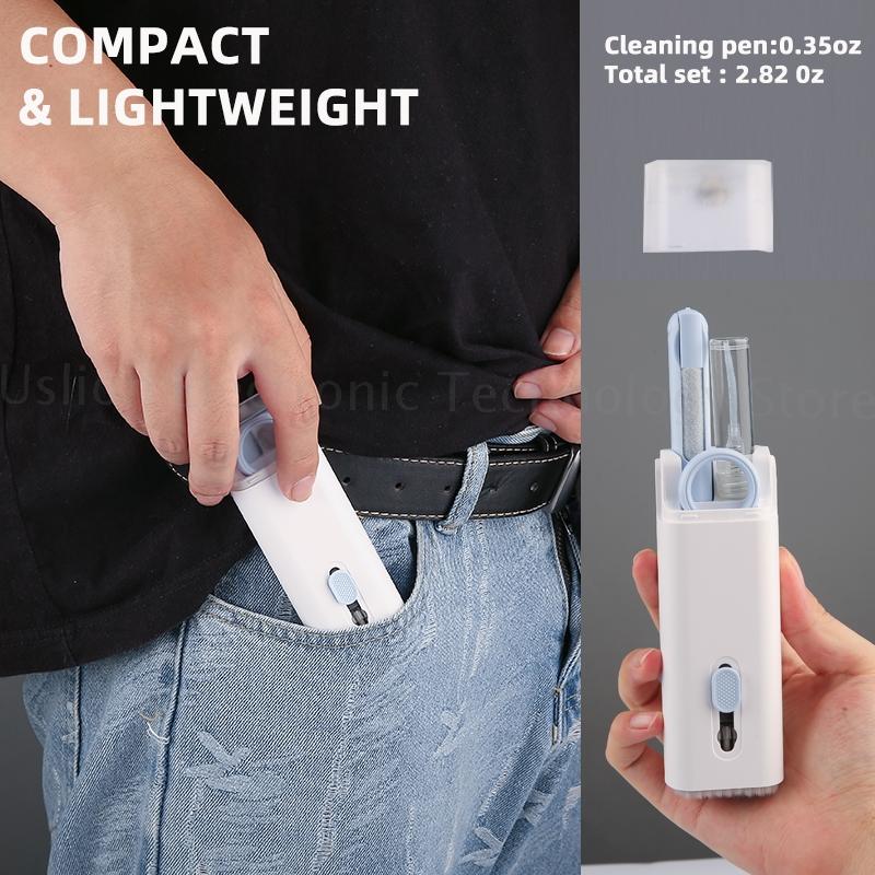 Čisticí sada 7 v 1 Kartáček na čištění klávesnice počítače Náhlavní souprava Nástroj na čištění telefonu iPad s vytahovačem krytky klíče Sada na čištění klávesnice