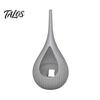 Compact Size Candlestick, Vertical Grain Texture Candle Holder, Water Drop Shape 3D Printed Candlestick for Living Room Dining Table Bedroom