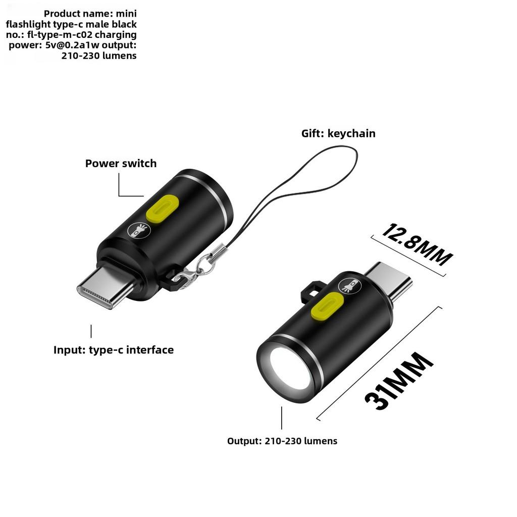 Portable Led Flashlight For Typec Smartphones With High Brightness And Compact Design