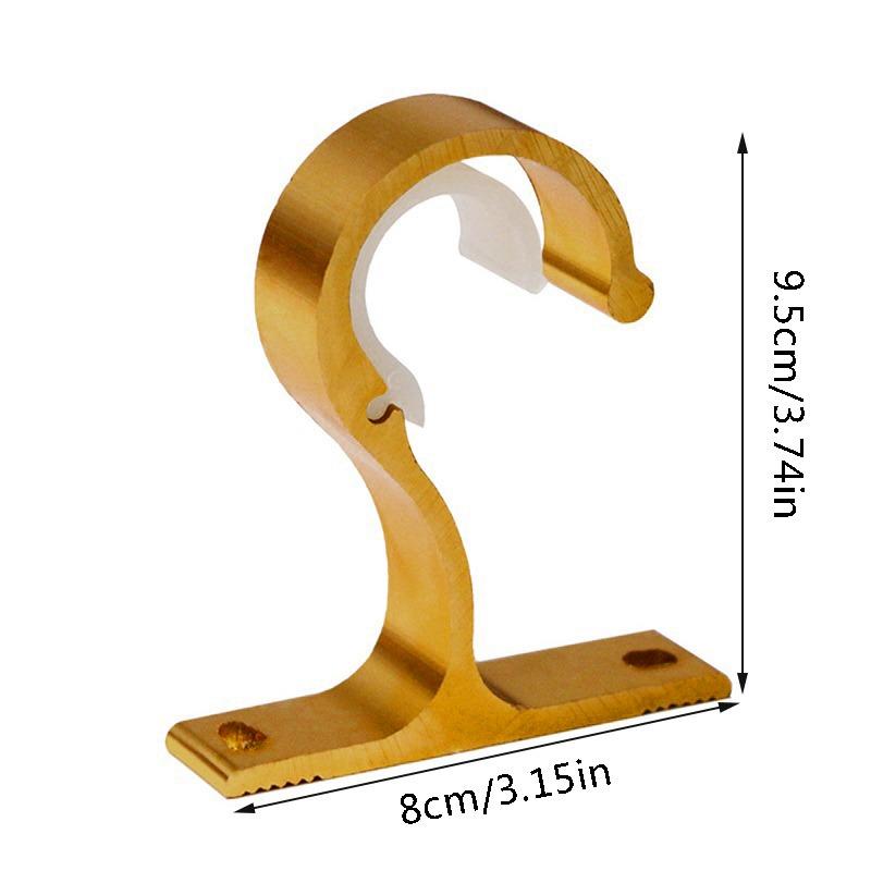 Popular Curtain Rods Bracket Hanger Hook Rod Support Clamp Crossbar Fixing Clip Wall Hooks Organizer Rails Rack Home Storage