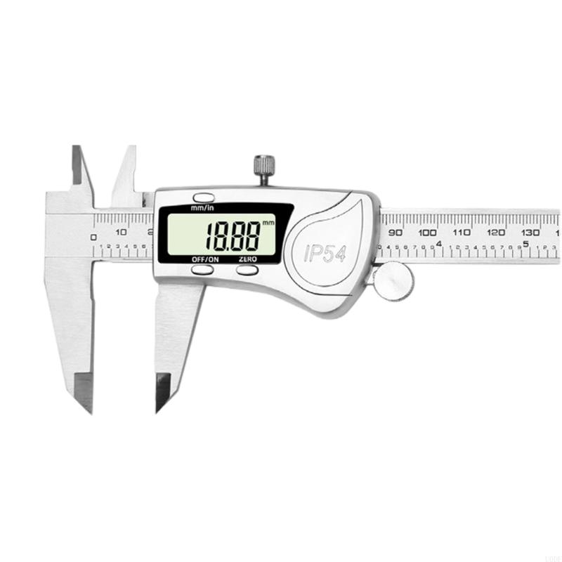   Professional Electronic Vernier Caliper Stainless Steel Body Double Unit Conversion Clear LCD Screen 0.01mm Resolution