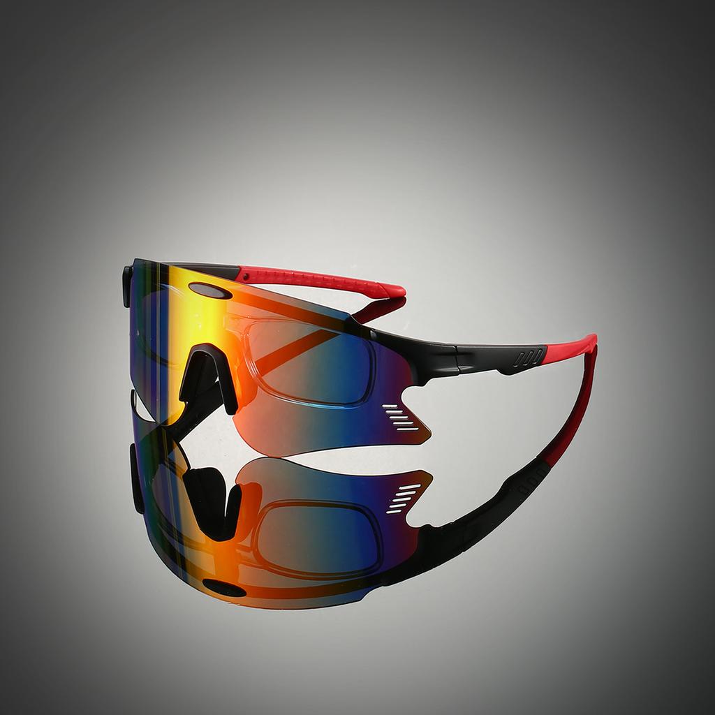 Oversized Sports Goggle Men New Mirror Outdoor Anti-UV Cycling Sunglasses Women Trendy Windproof Protective Shades