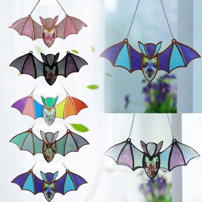 Colored Glass Light Catcher Window Hanging Acrylic Wall Art Light Catcher Decoration Garden Pendant